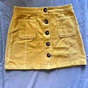 Velvet Button Down Skirt